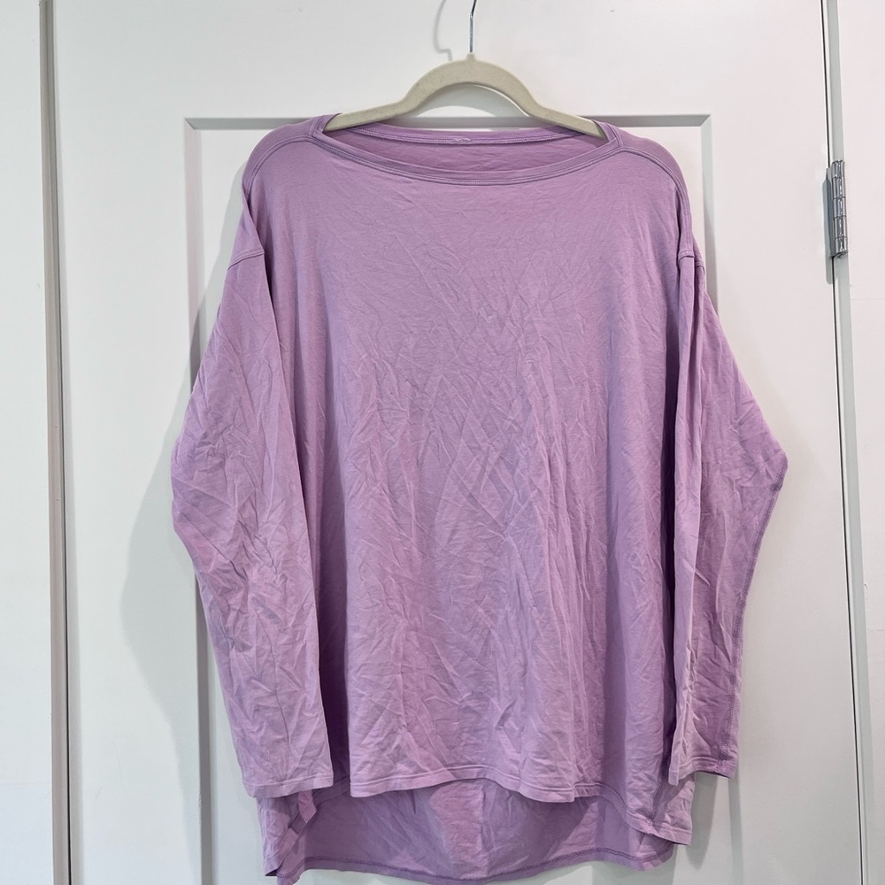 Lululemon Pink Back in Action Long Sleeve Size 12